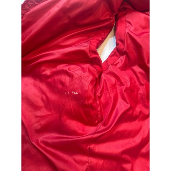 Lands End Red Puffer Vest Women's Size L 14-16 Lightweight Down Fill Warm - Picture 6 of 6